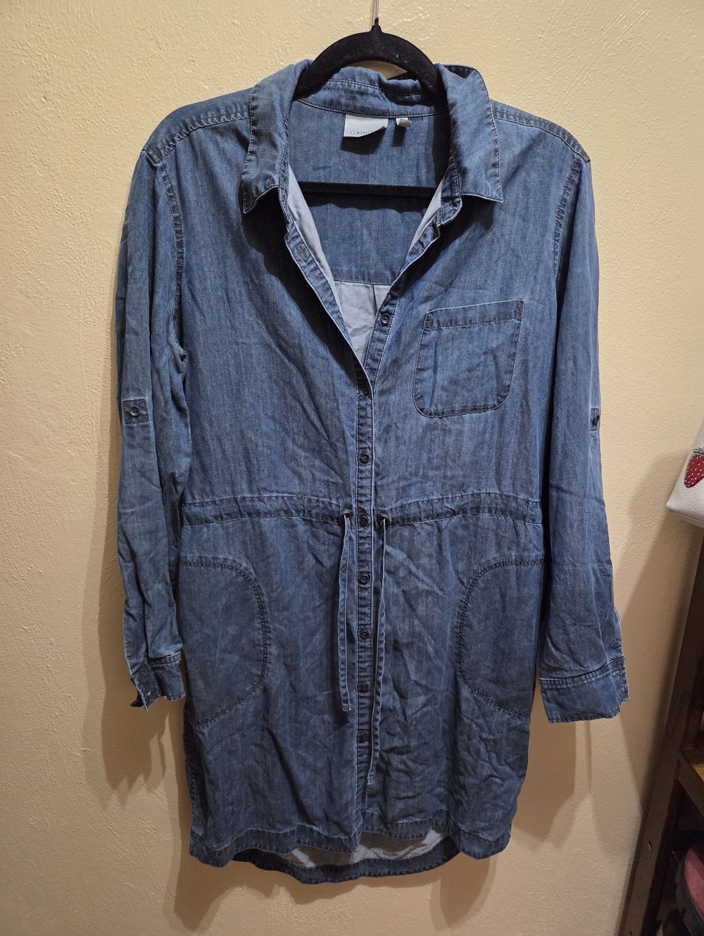 Athleta Chambray Shirt Dress Size Medium - Picture 2 of 5
